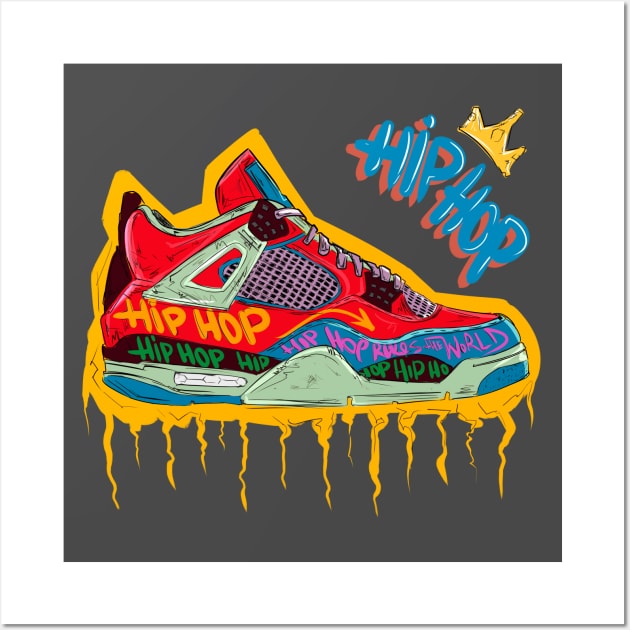 HIP HOP JORDAN SHOES Wall Art by yera